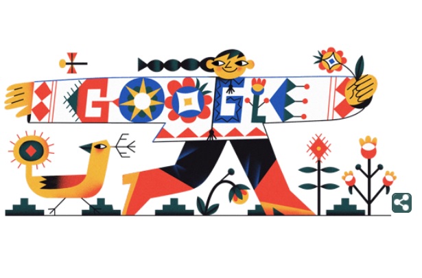 Google підготував яскравий дудл до Дня вишиванки