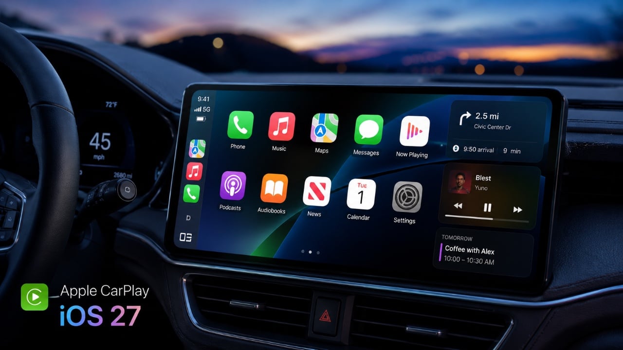 Apple CarPlay отримує оновлення з iOS 27 Beta 4