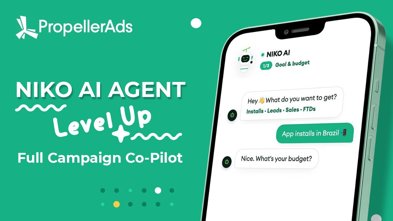 PropellerAds покращує NIKO AI Agent у повноцінного ко-пілота кампаній